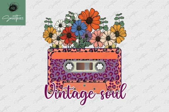 Download Vintage Soul Flower Retro Cassette PNG - Cassette png Collection
