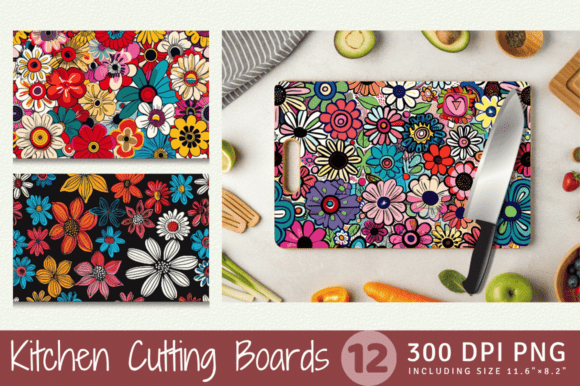 Download Whimsical Funky Flowers Cutting Boards S - Whimsical Collection