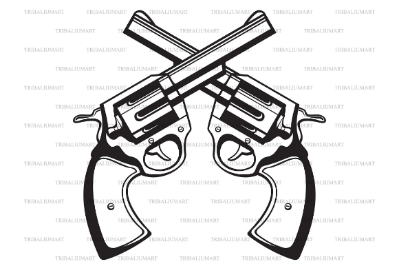 Download Crossed Handguns (Revolver, Gun) - Gun Collection