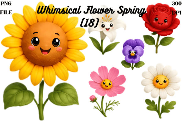 Download .Whimsical Flower Spring Clipart Graphic - Whimsical Collection