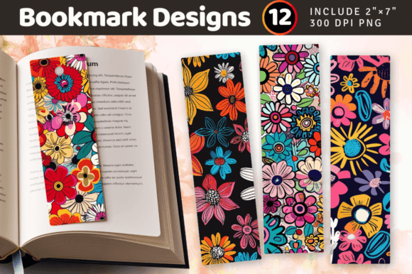 Download Whimsical Funky Flowers PNG Bookmark Des - Whimsical Collection